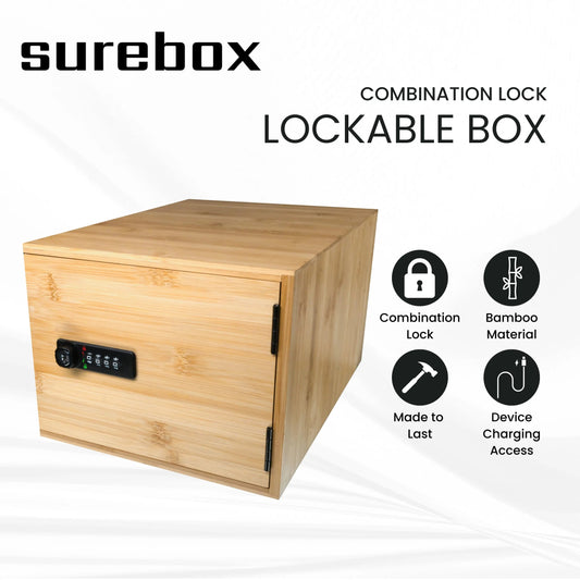 X4 PACK - Lock Box - 4 Digit Combination Lock surebox