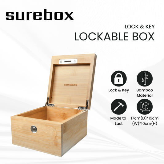 Small Lockable Box - Lock & Key surebox