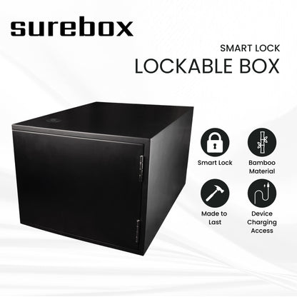 X4 PACK Lockable Box  - Smart Lock - TTLock App - Black