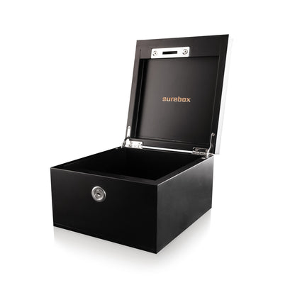 Small Lockable Box - Lock & Key - Black