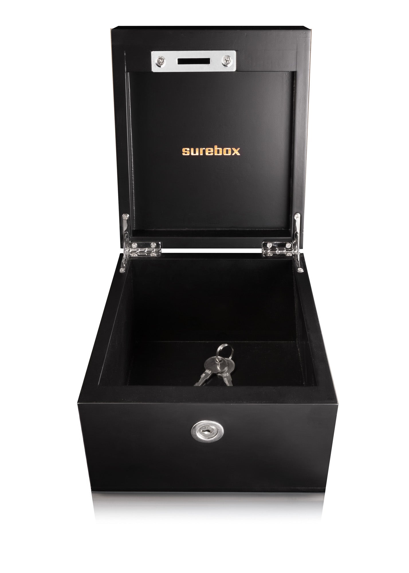 Small Lockable Box - Lock & Key - Black