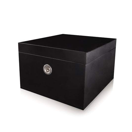 Small Lockable Box - Lock & Key - Black